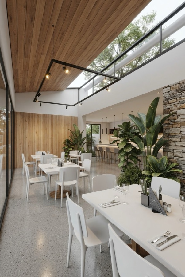 Rendering: Café interior