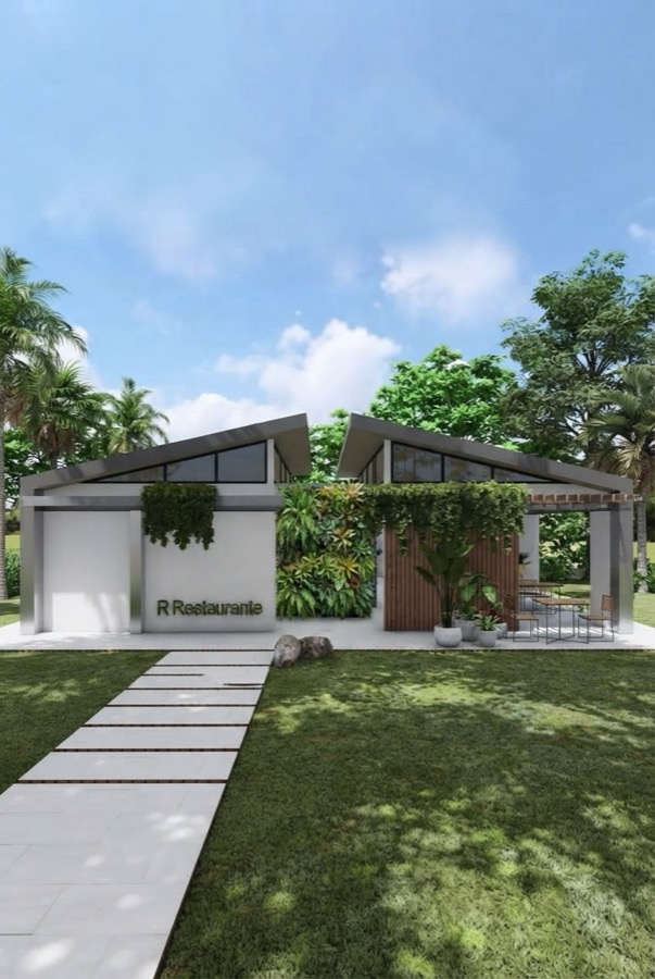 Rendering: Restaurant building