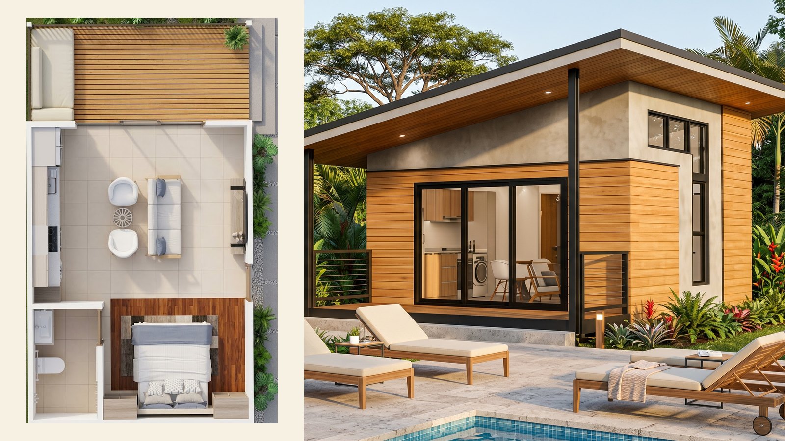 Conchal model home, 45 square meters