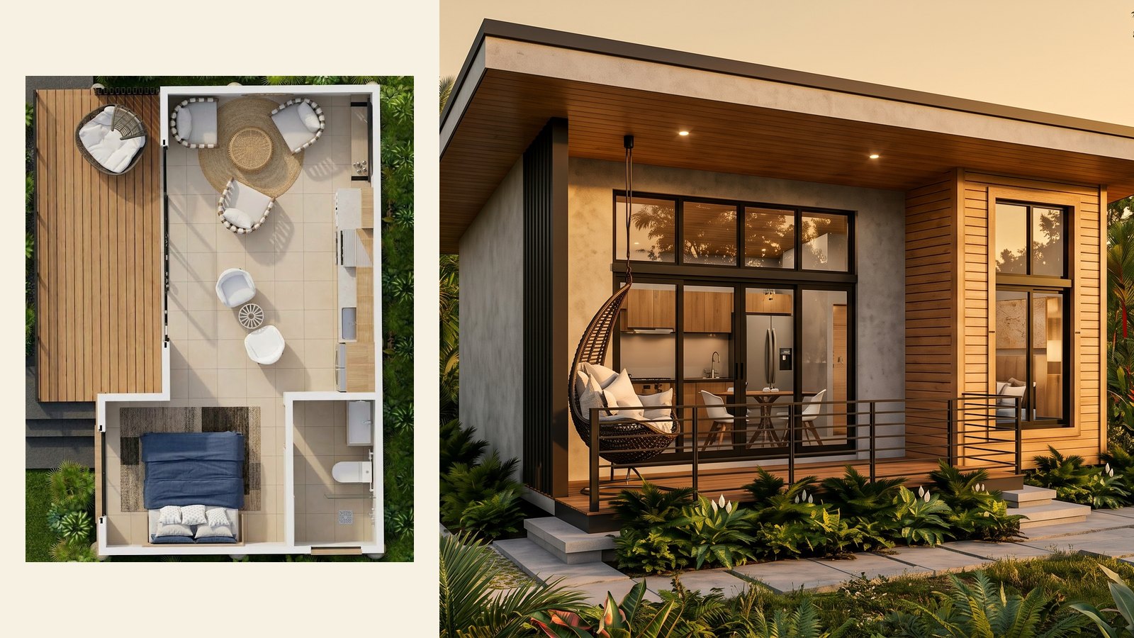 Flamingo model home, 45 square meters