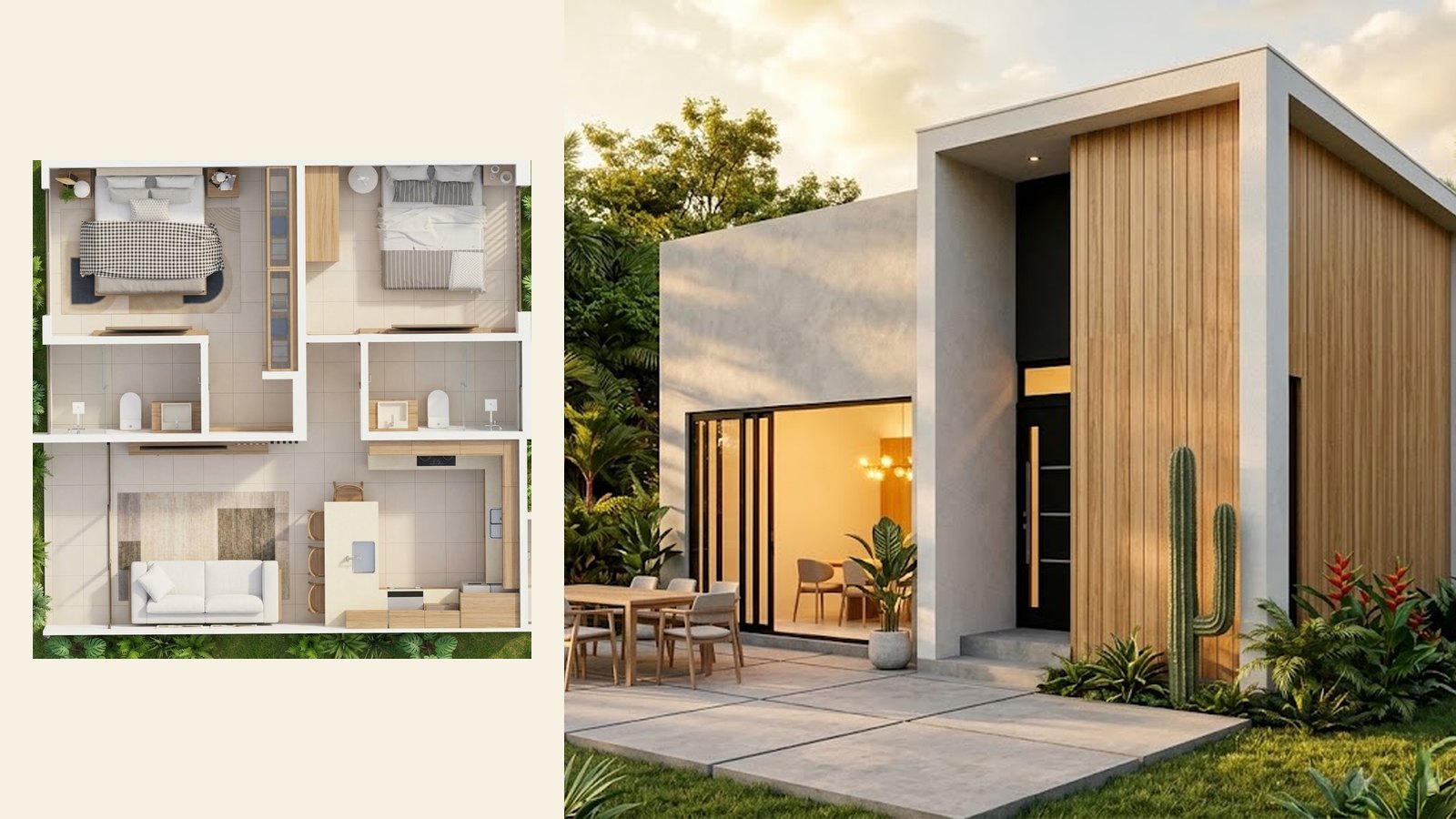 Coco Modular model home, 66 square meters