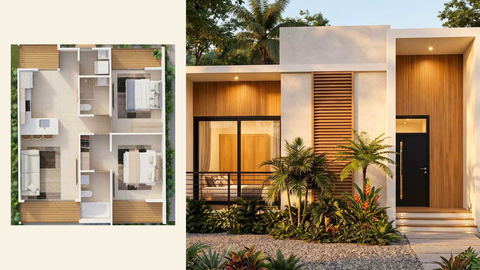 Tamarindo model home, 75 square meters