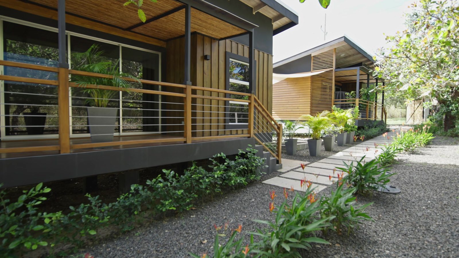 Model home deck and railing