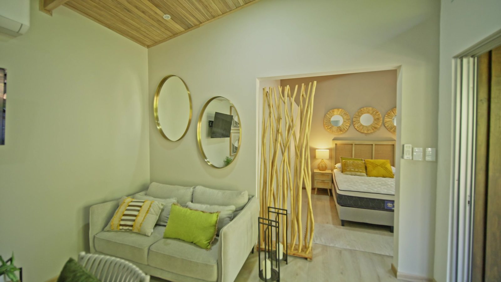 Living room opening to the bedroom